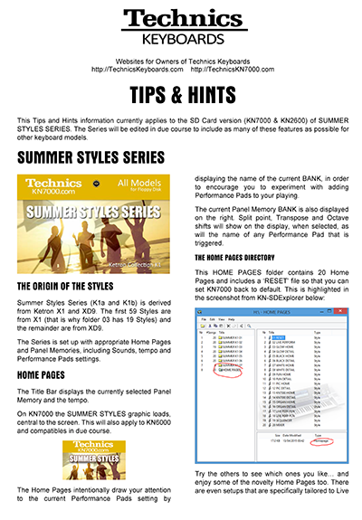 Summer Styles Technics Keyboards Tips and Hints.png